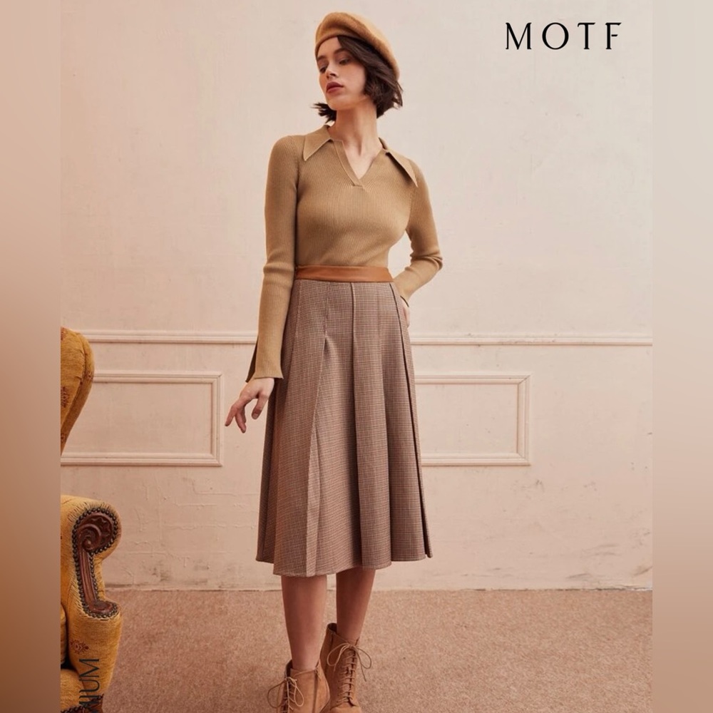 MOTF Split Sleeve Sweater S Brown